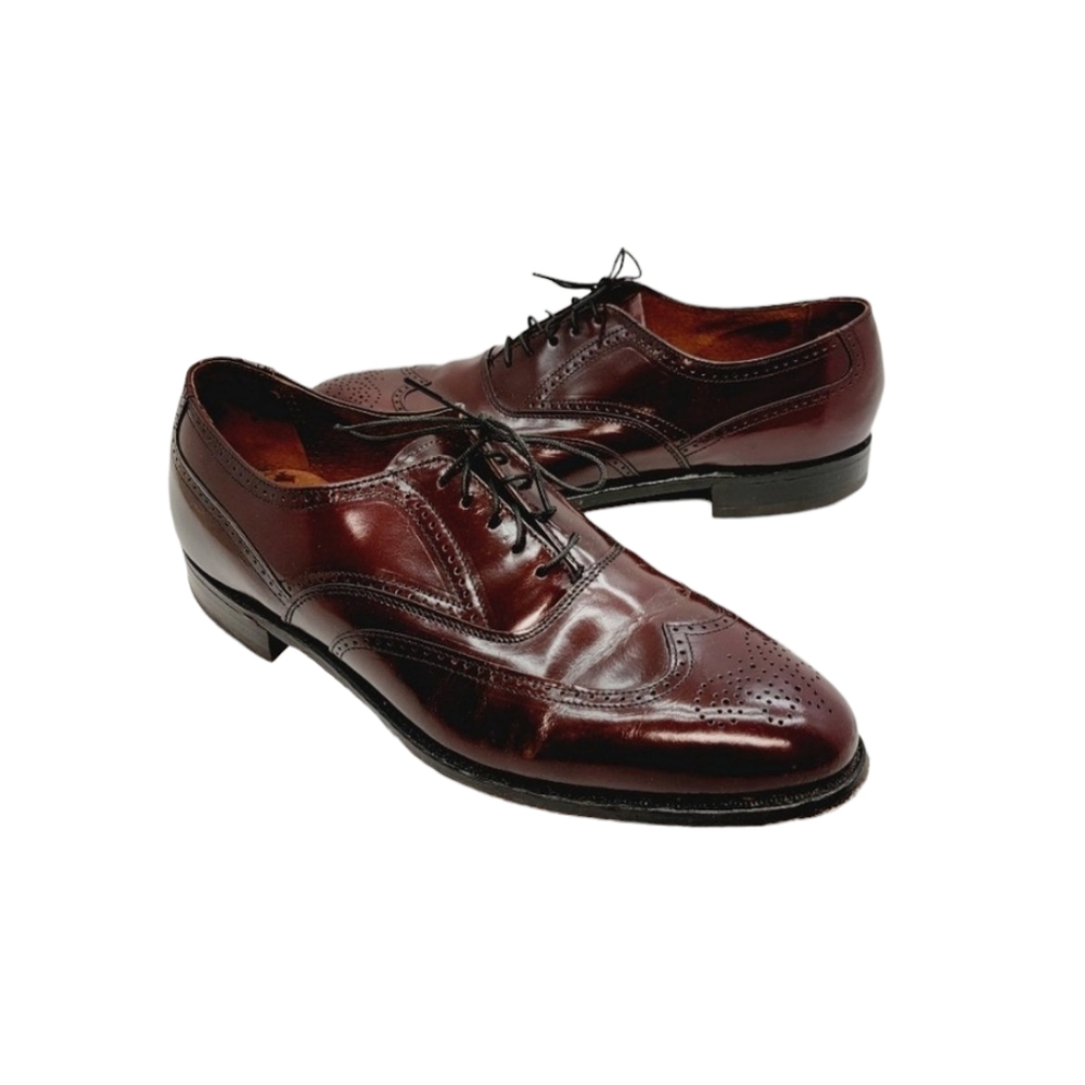 Bostonian Douglas Monarch Lace Up Shoes in Burgundy Size 10 - USA Made -‎ Mens